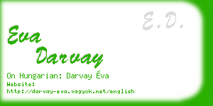 eva darvay business card